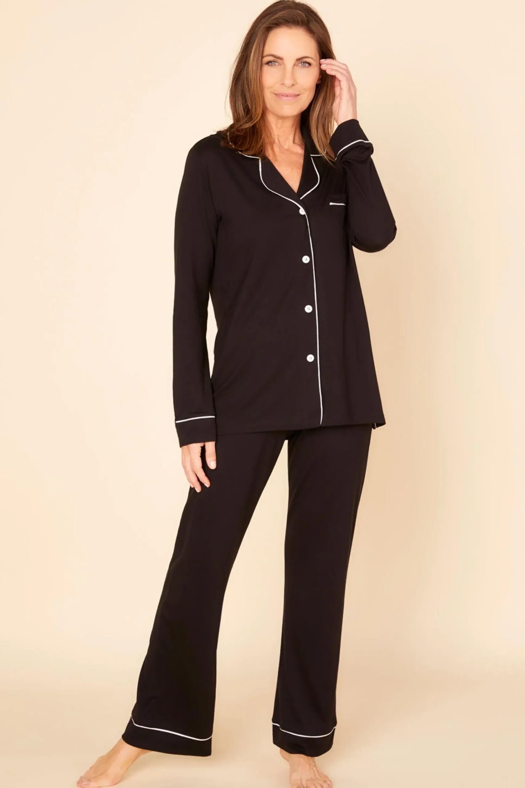 Bella Long Sleeve Top & Pant Pajama Set*Cosabella Hot