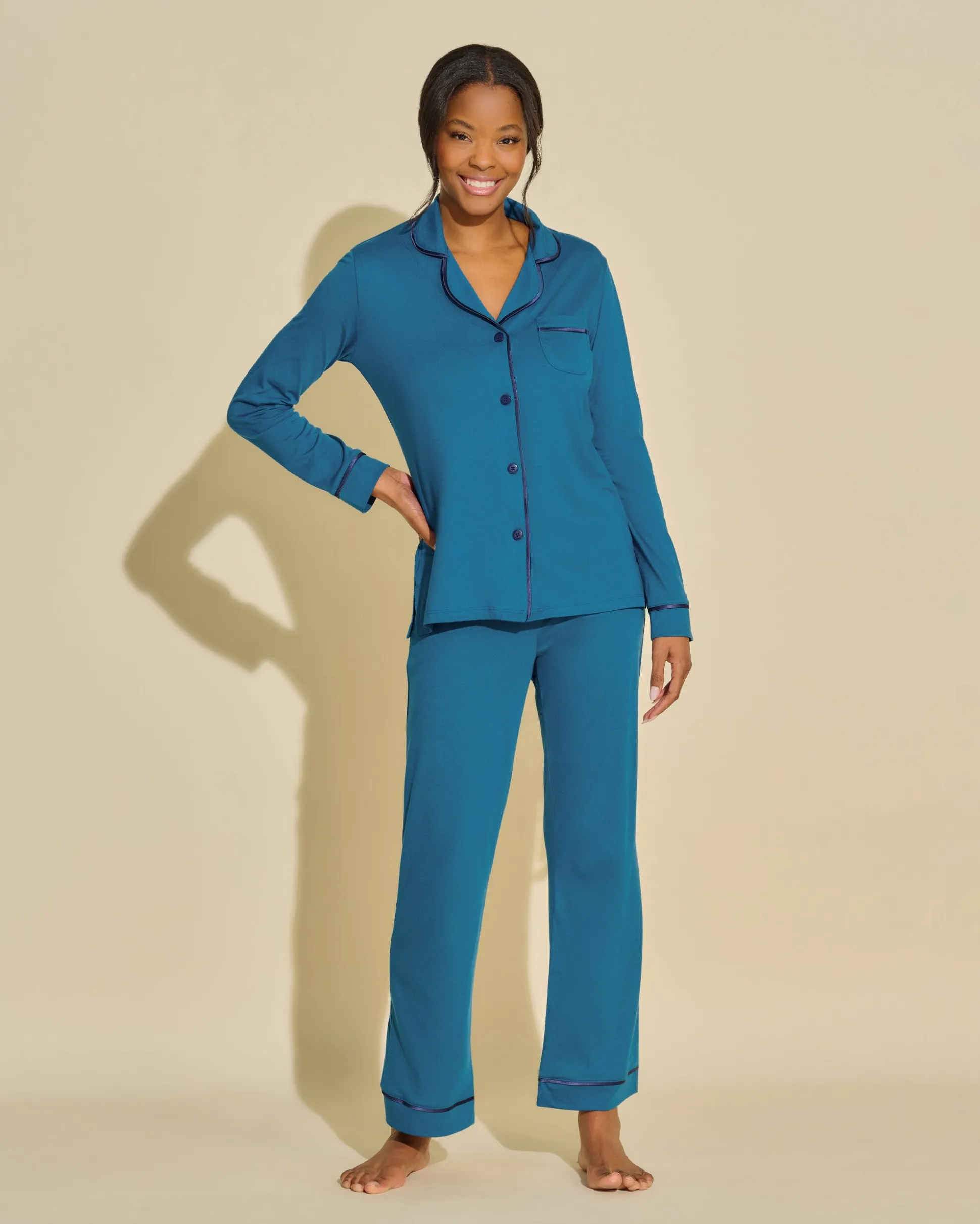 Bella Long Sleeve Top & Pant Pajama Set*Cosabella Cheap