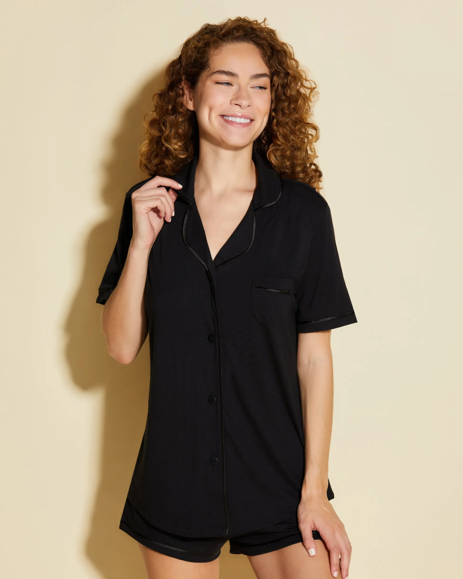 Bella Short Sleeve Top & Boxer Pajama Set*Cosabella Hot