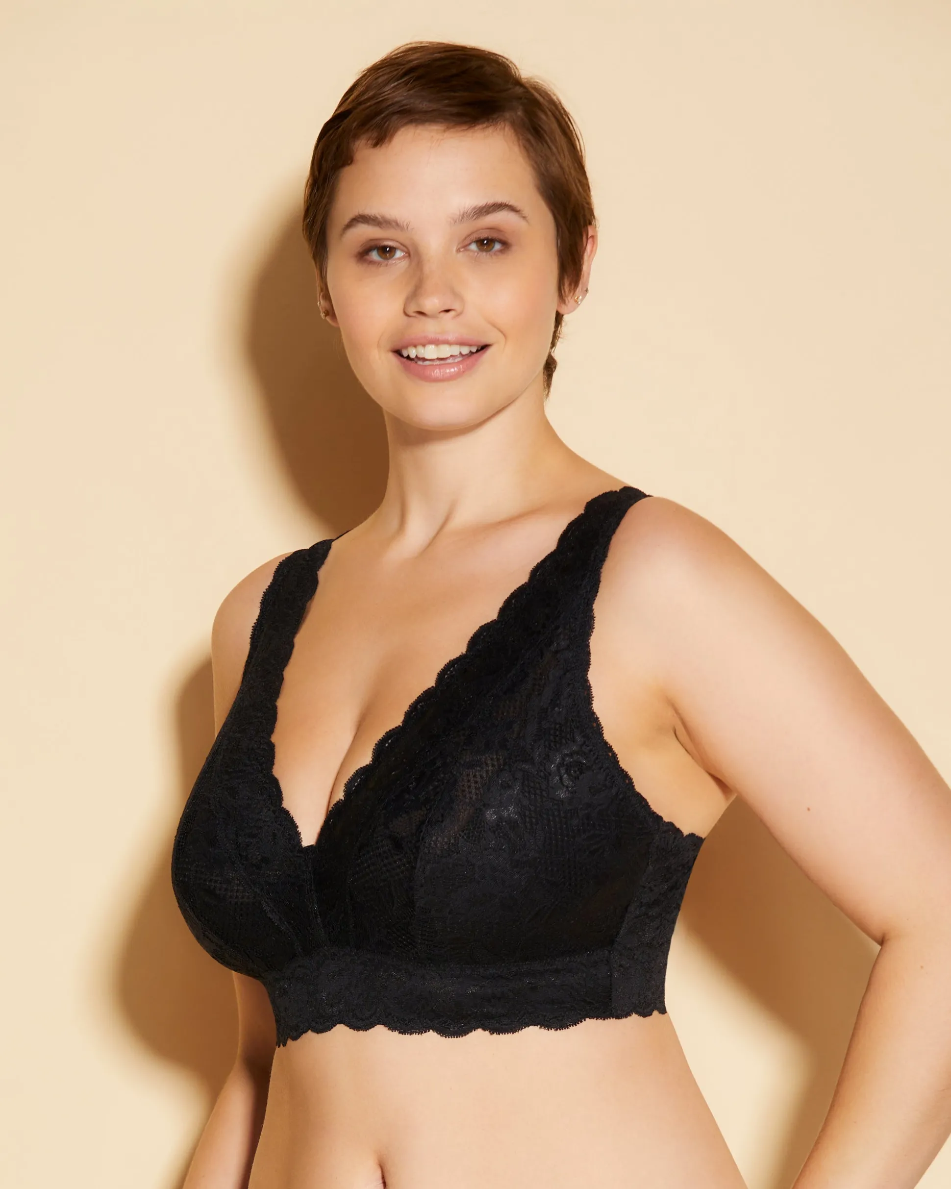 Never Say Never Super Curvy Plungie Longline Bralette*Cosabella Cheap